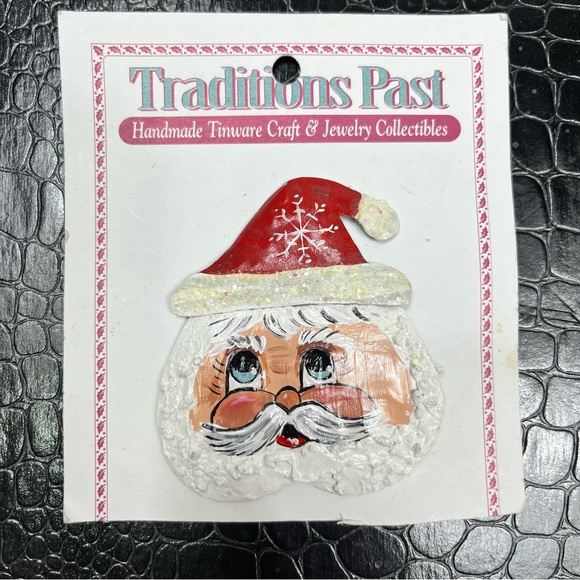 Traditions Past Jewelry - Traditions Past Tin Santa Pin